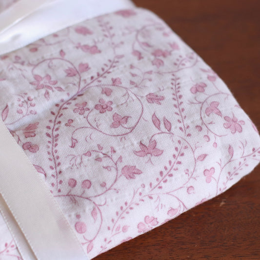 Little Threads | Mauve Heirloom Vine 100 % Cotton Swaddle Blanket