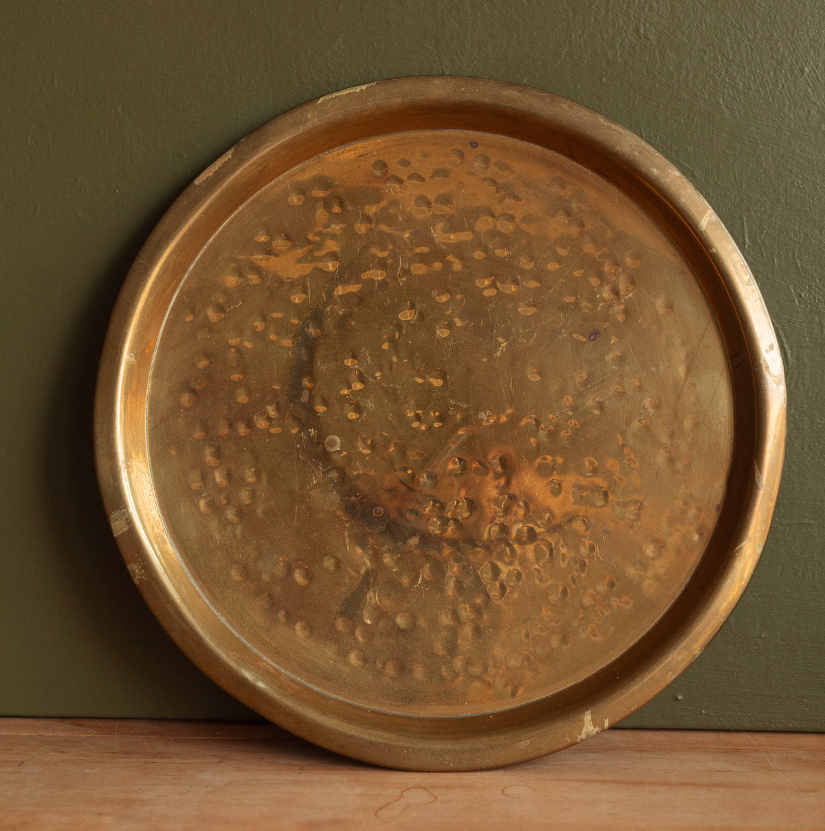 Hammered Brass Tray