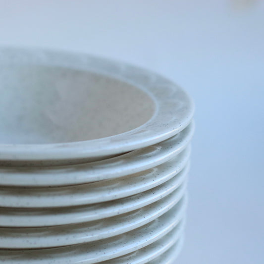 Scalloped Edge, Speckled Glaze Cereal Bowls, Set of 4