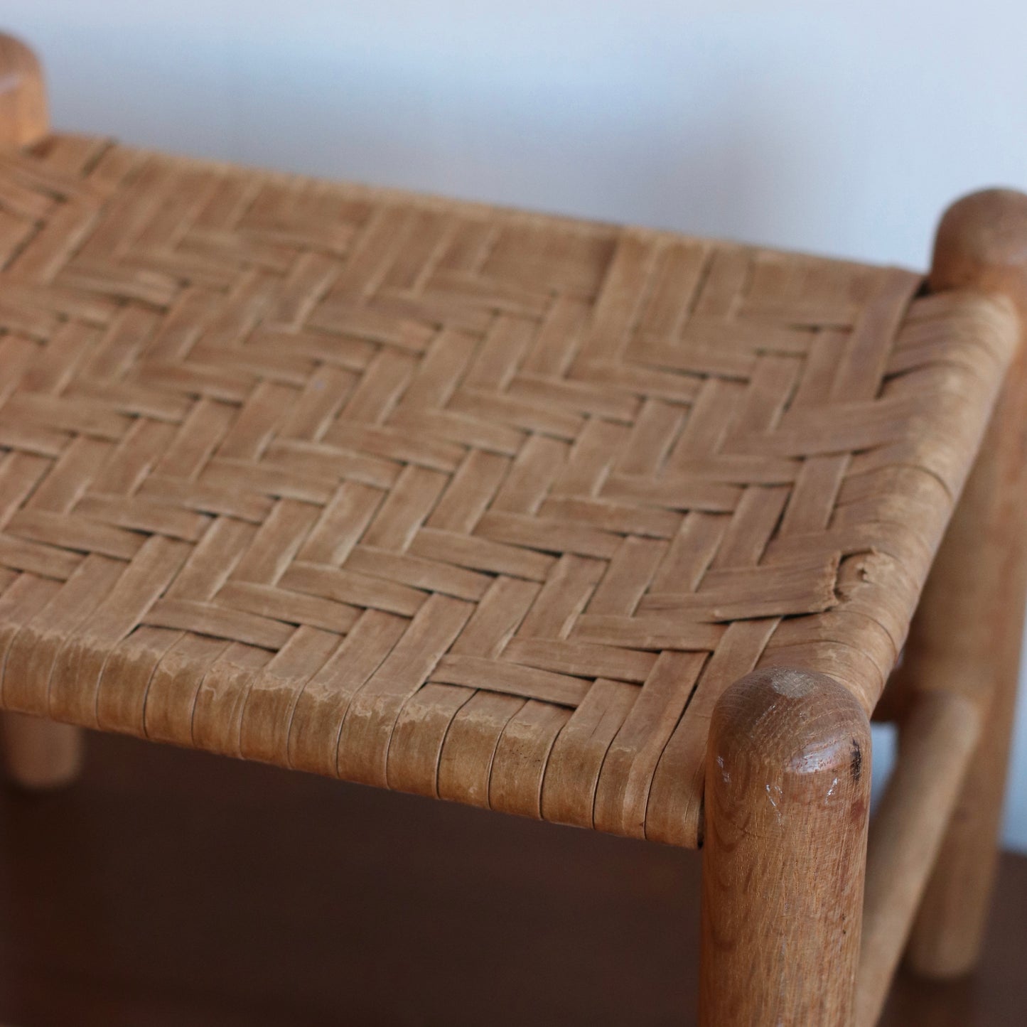 Small Primitive Topped Stool