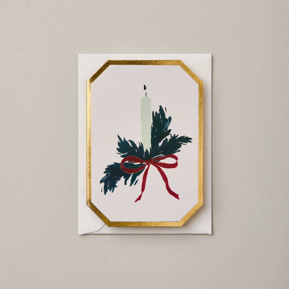 Katie Housley | Christmas Candle Botanical Mini Card