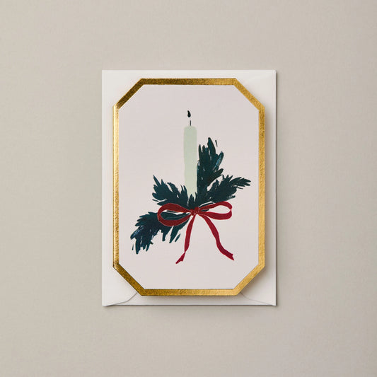 Katie Housley | Christmas Candle Botanical Mini Card
