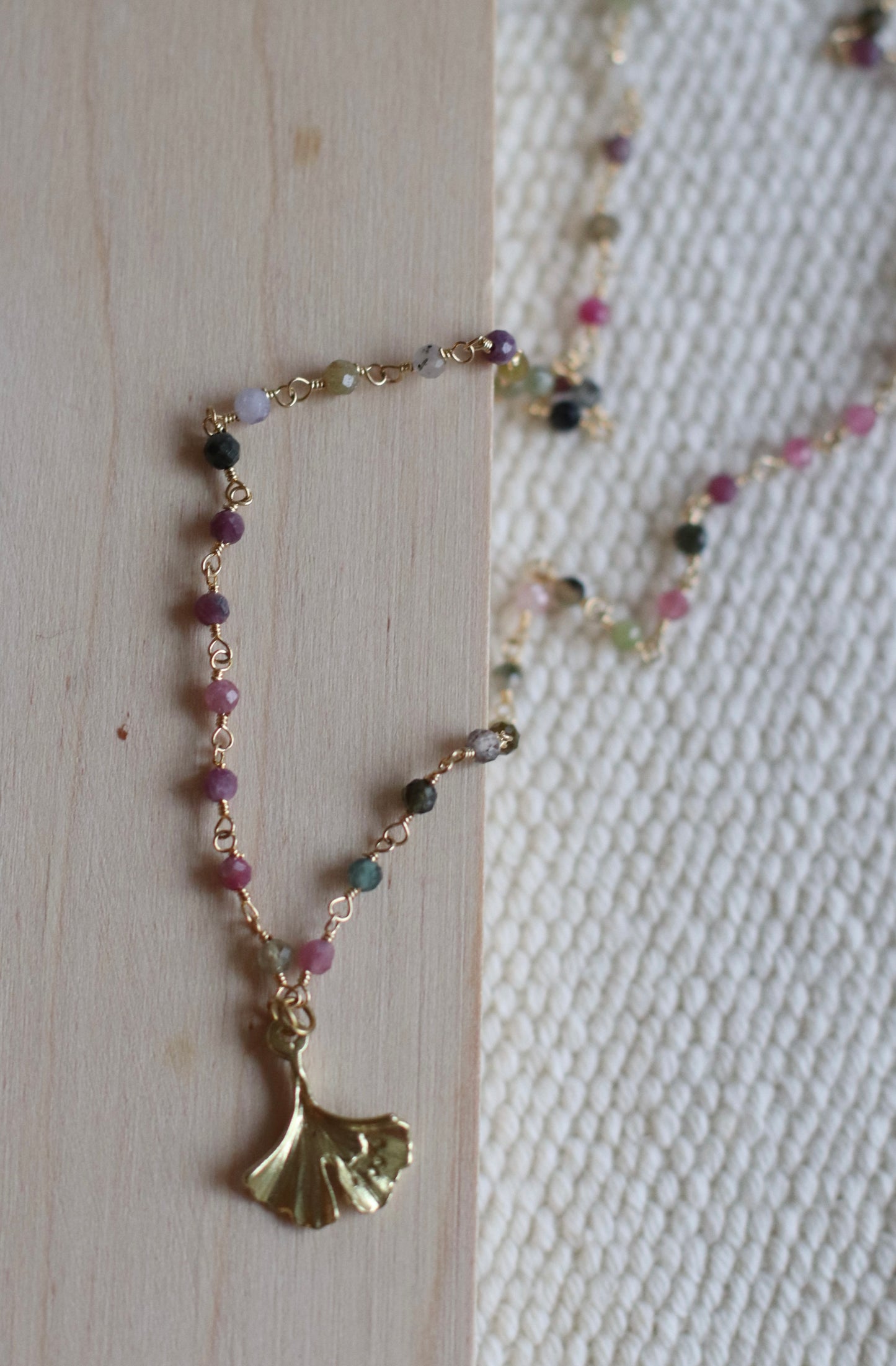 Santore | Gingko Leaf Tourmaline Necklace