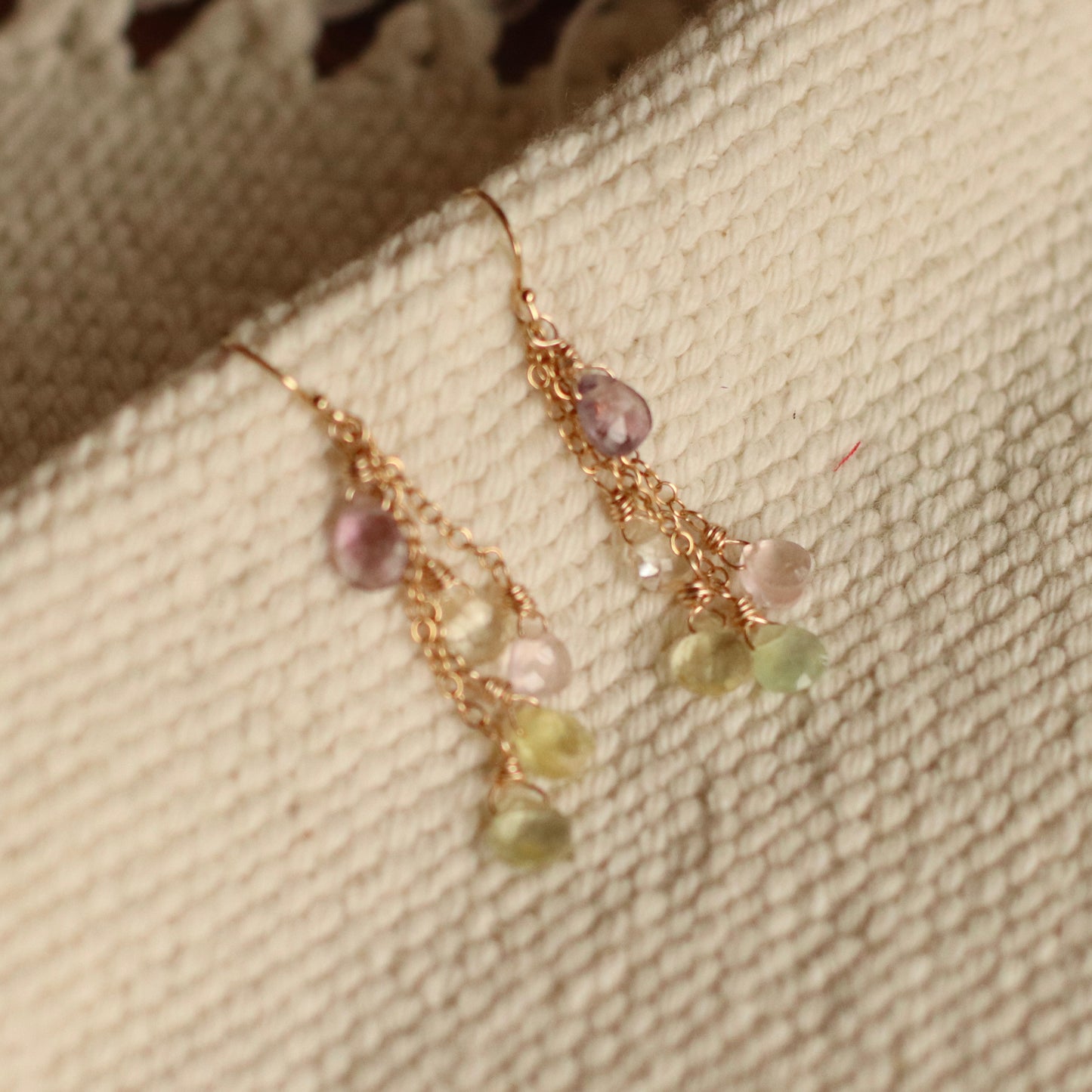 Cire’ Alexandria | Mixed Gemstone Chandeliers, 14K Gold Filled