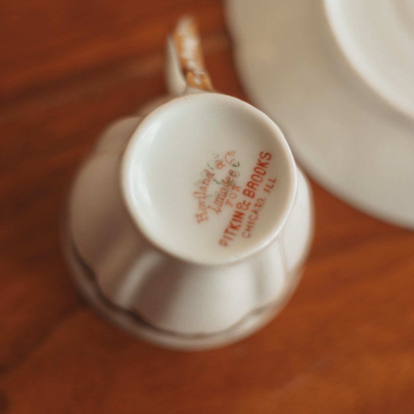 Vintage Teacup and Saucer from Pitkin & Brooks