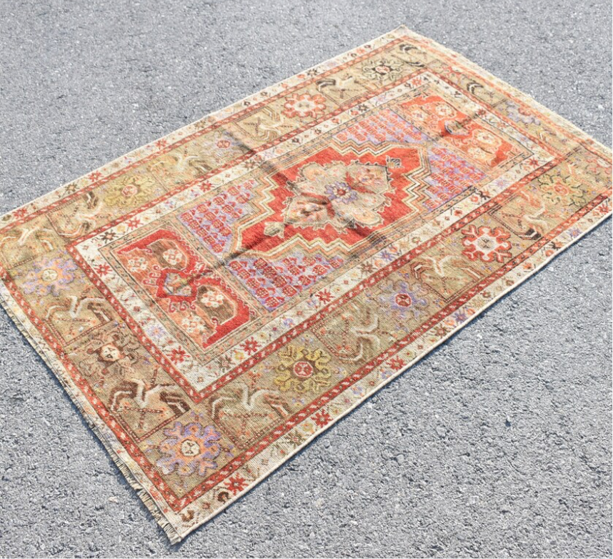 Turkish Rug | Red and Rust with Hints of Purple, RUG001