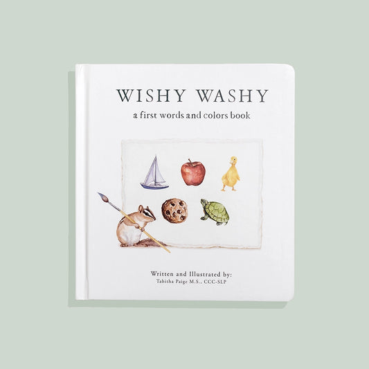 Page & Tate Co. | Wishy Washy, A First Words and Colors Book by Tabitha Paige