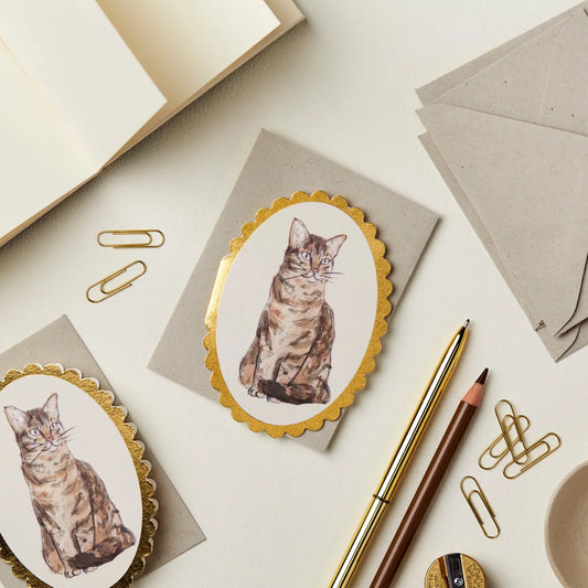 Wanderlust Studio | Tabby Cat Mini Card