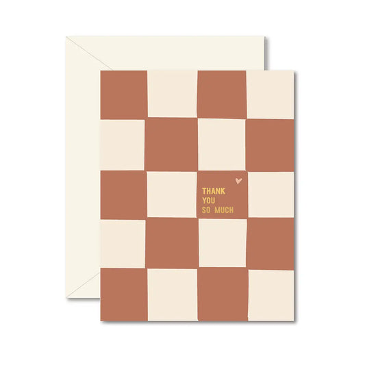 Ginger P. Designs | Thank You  So Much Checkerboard Card