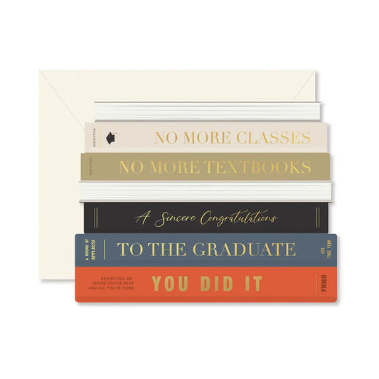 Ginger P. Designs | Books Stack Graduation Card