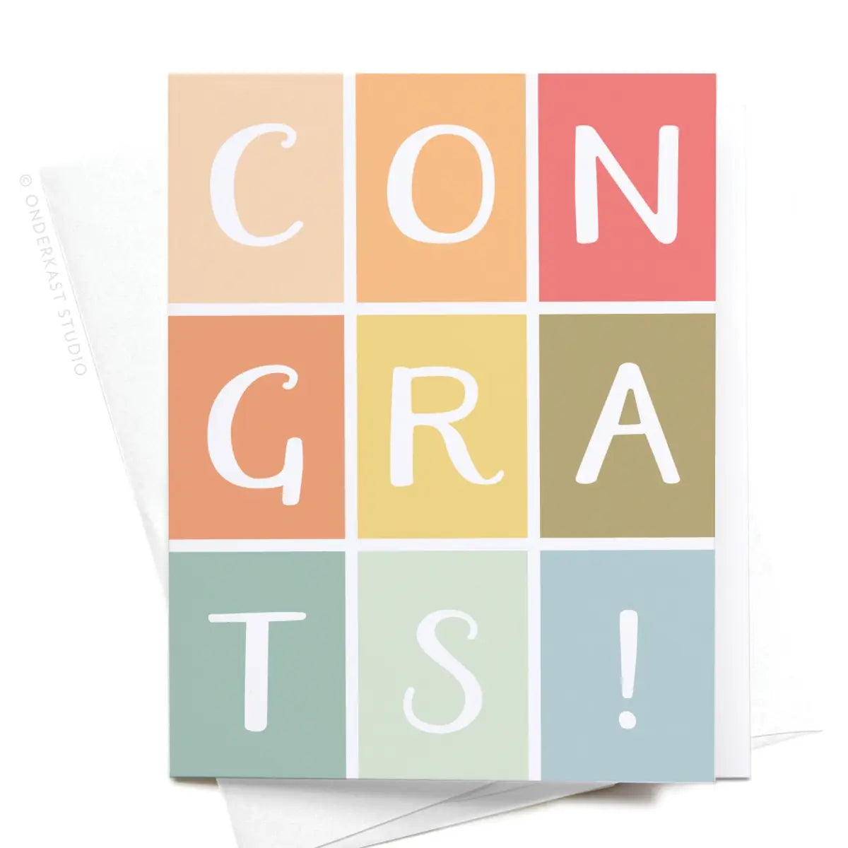 Onderkast Studio | Congrats Colorblock Greeting Card