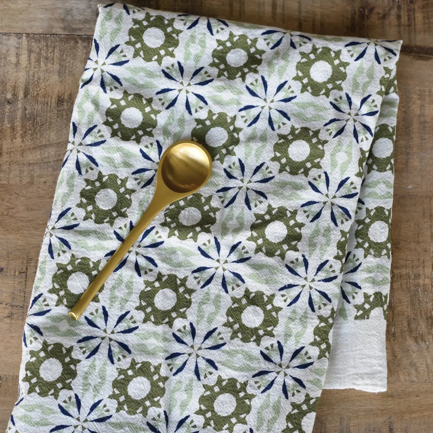 June & December | Chicory Towel, Moss, 100% Cotton Tea Towel