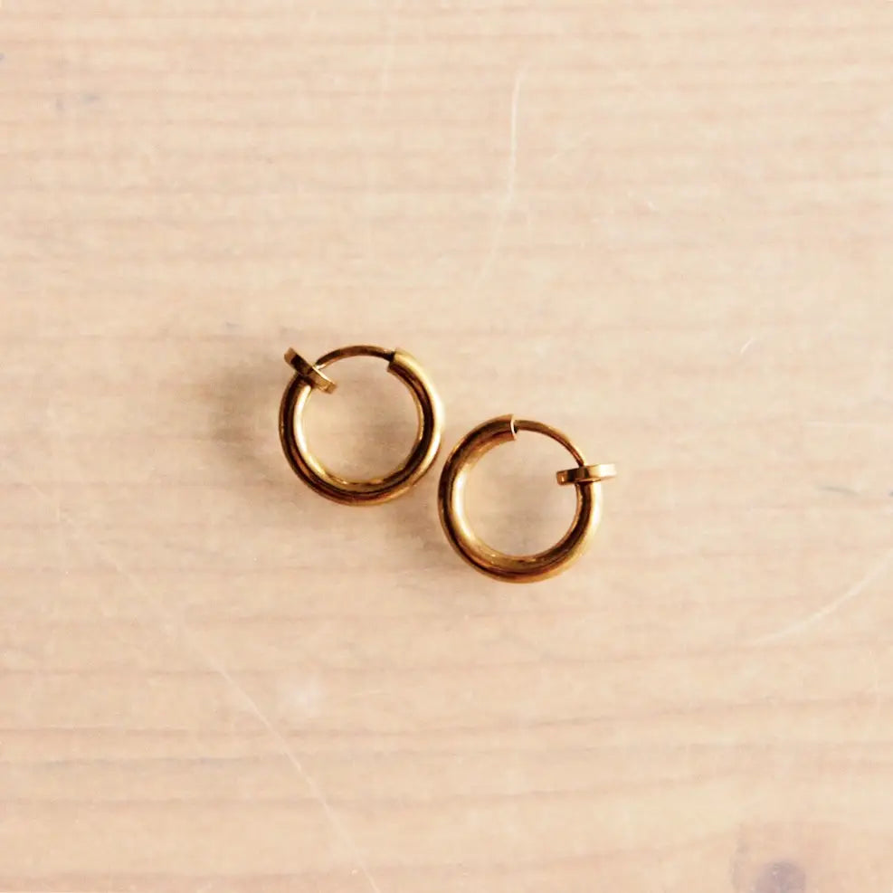 Bazou | Steel Clip Hoop Earring, 10mm