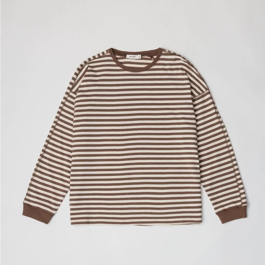 MOD REF | The Taylor Top, Taupe Stripe