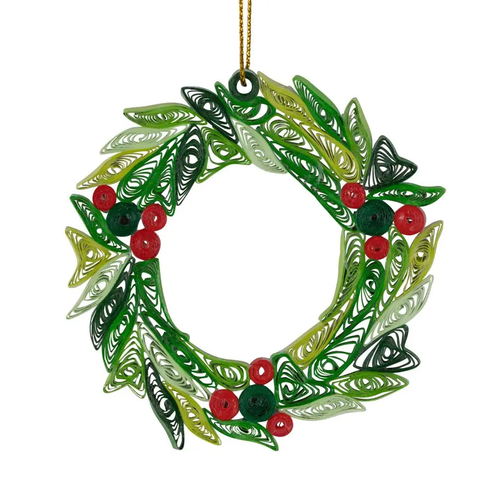 Ten Thousand Villages | Quill Wreath Ornament