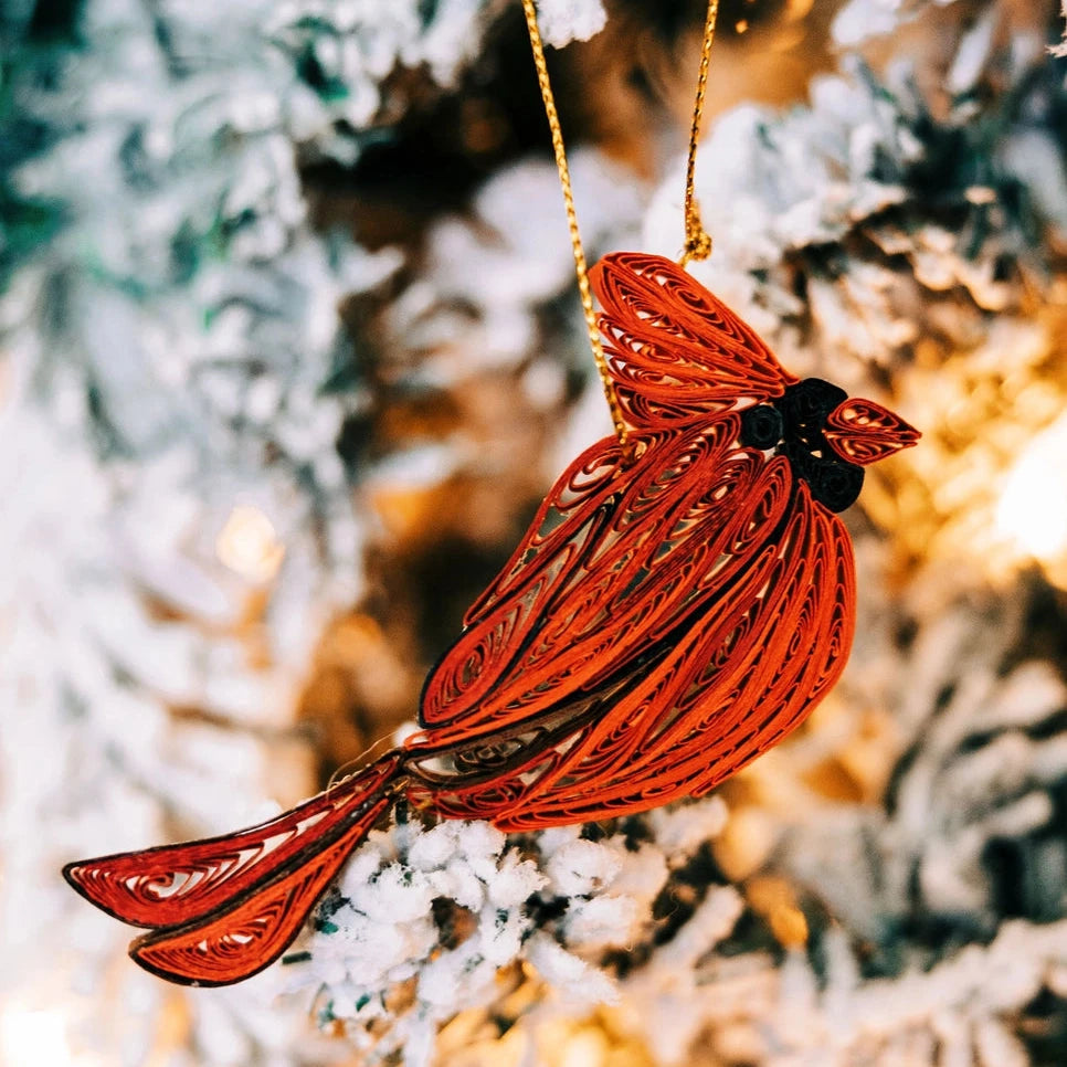 Ten Thousand Villages | Quill Cardinal Ornament