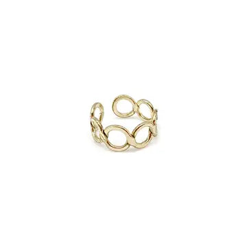 Anju Jewelry | Gold Plated Brass Adjustable Ring, Open Rings