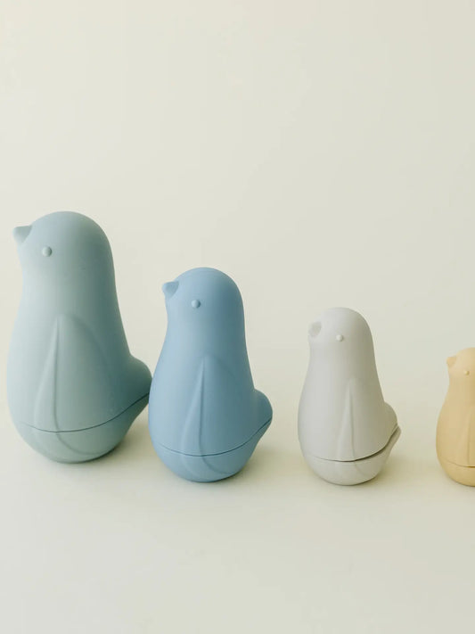 Marlowe & Co. | Silicone Blue Nesting Penguin Set