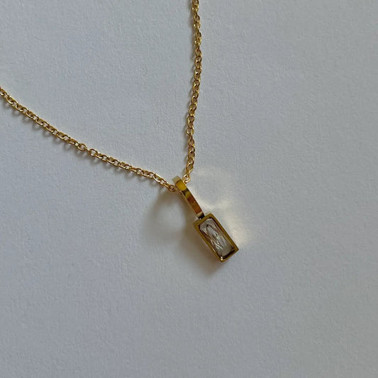 Namaste Jewelry | CZ Rectangular Necklace