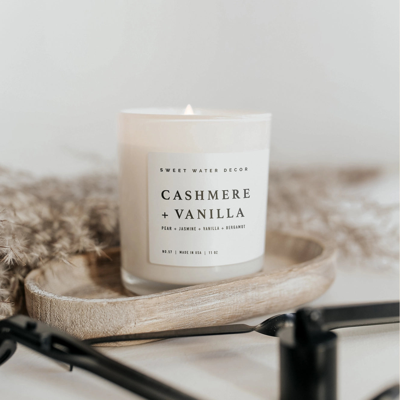 Sweet Water Decor | Cashmere and Vanilla 11 oz White Jar