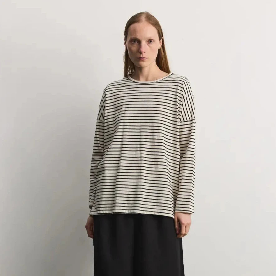 MOD REF | The Tate Top, Stripe Long Sleeve, Black Stripe