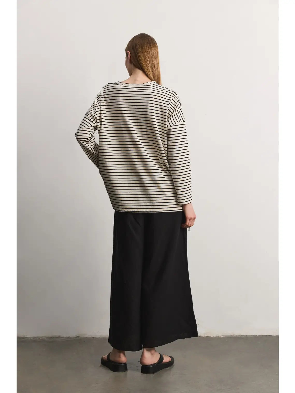 MOD REF | The Tate Top, Stripe Long Sleeve, Black Stripe