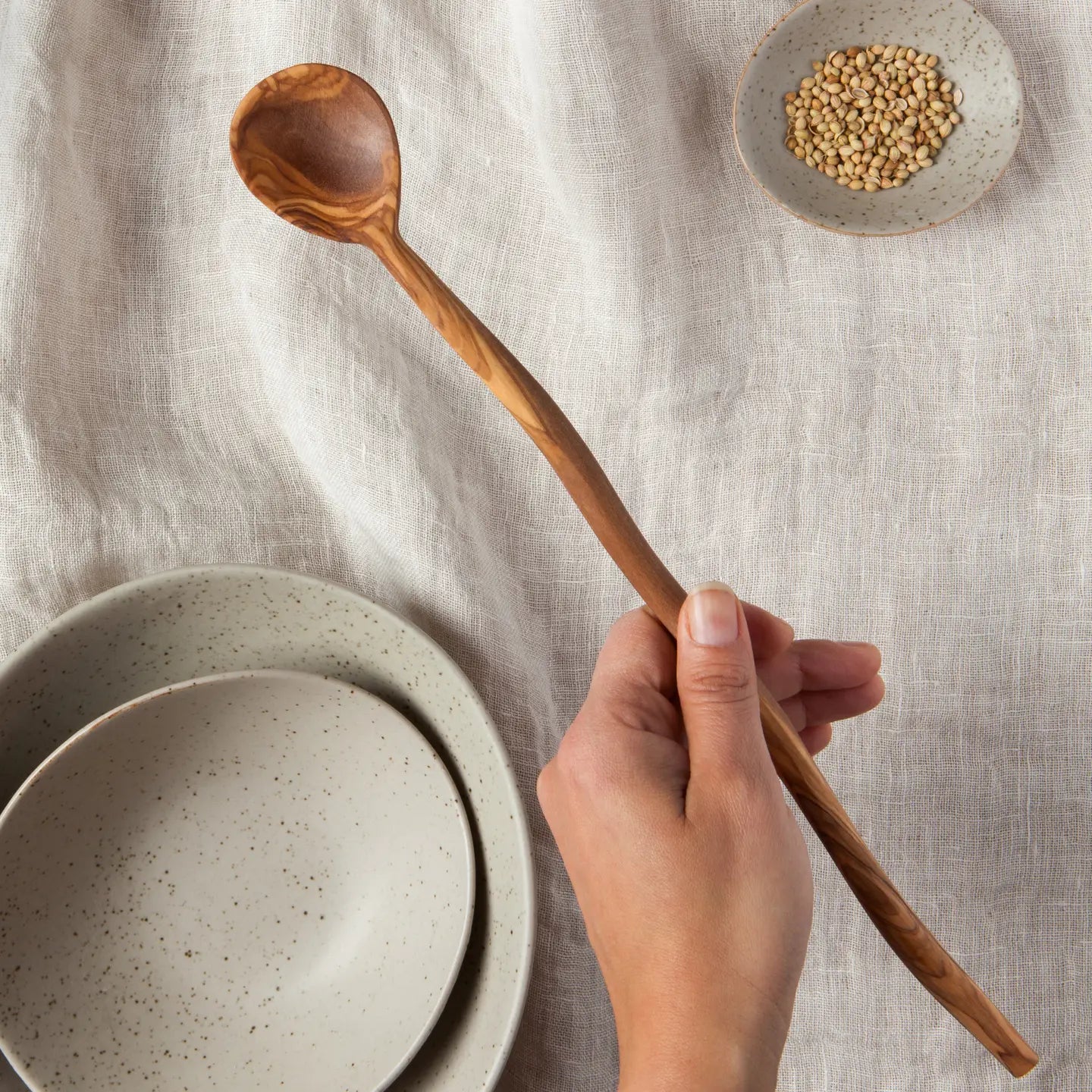 Danica Heirloom | Olive Wood Wavy Spoon