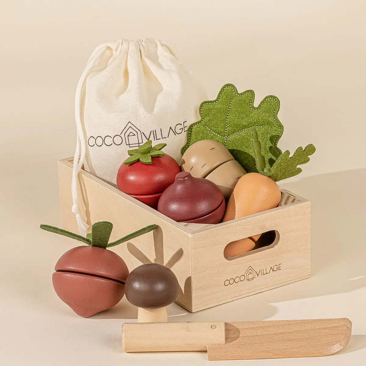 Coco Village | Wooden Vegetable Playset