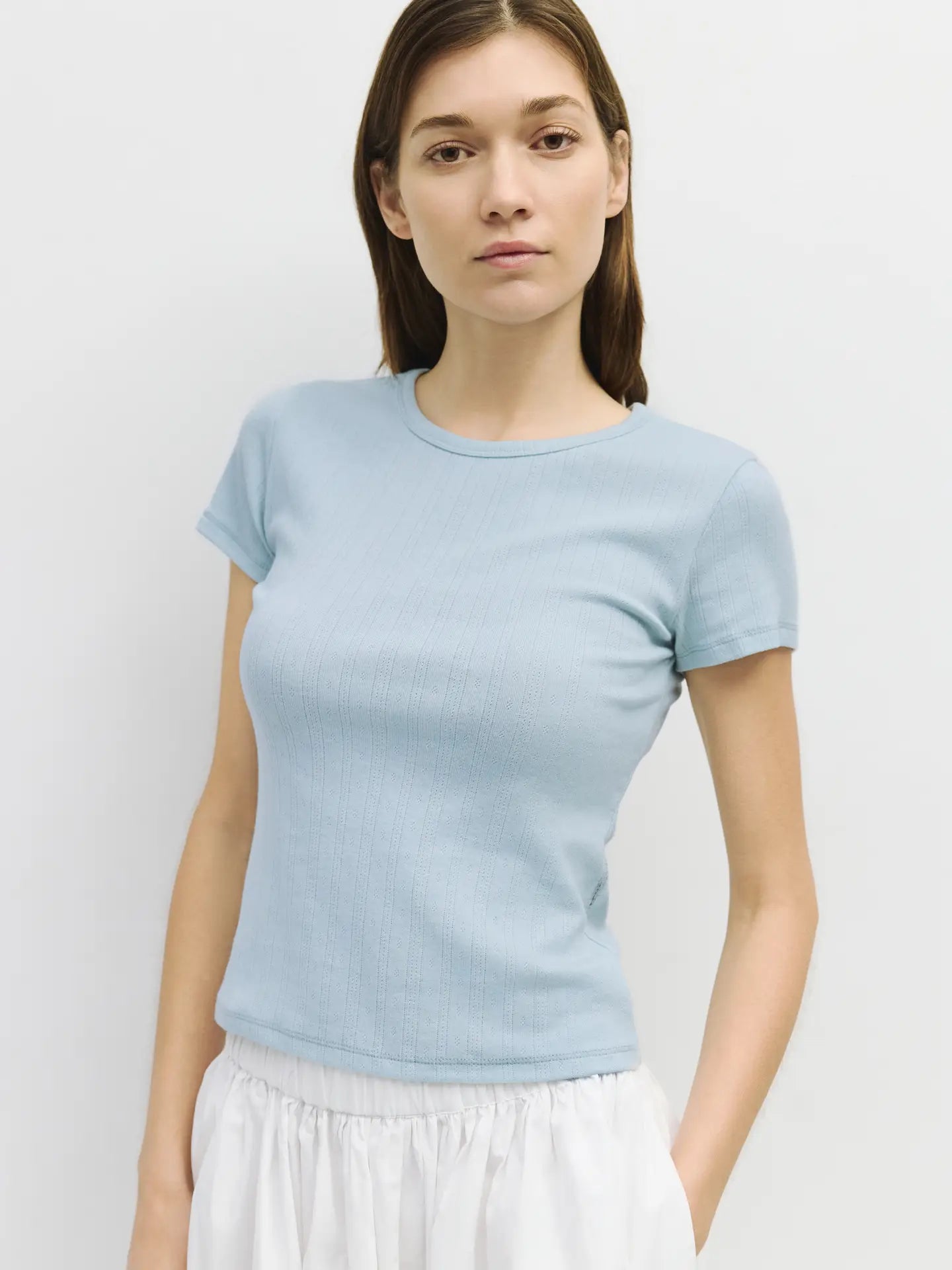 MOD REF | The Deborah Top, Baby Tee, Blue