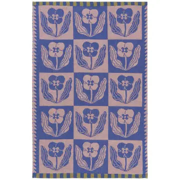 Danica Studio |  Cotton Jacquard  Dishtowel, Teppi Blue