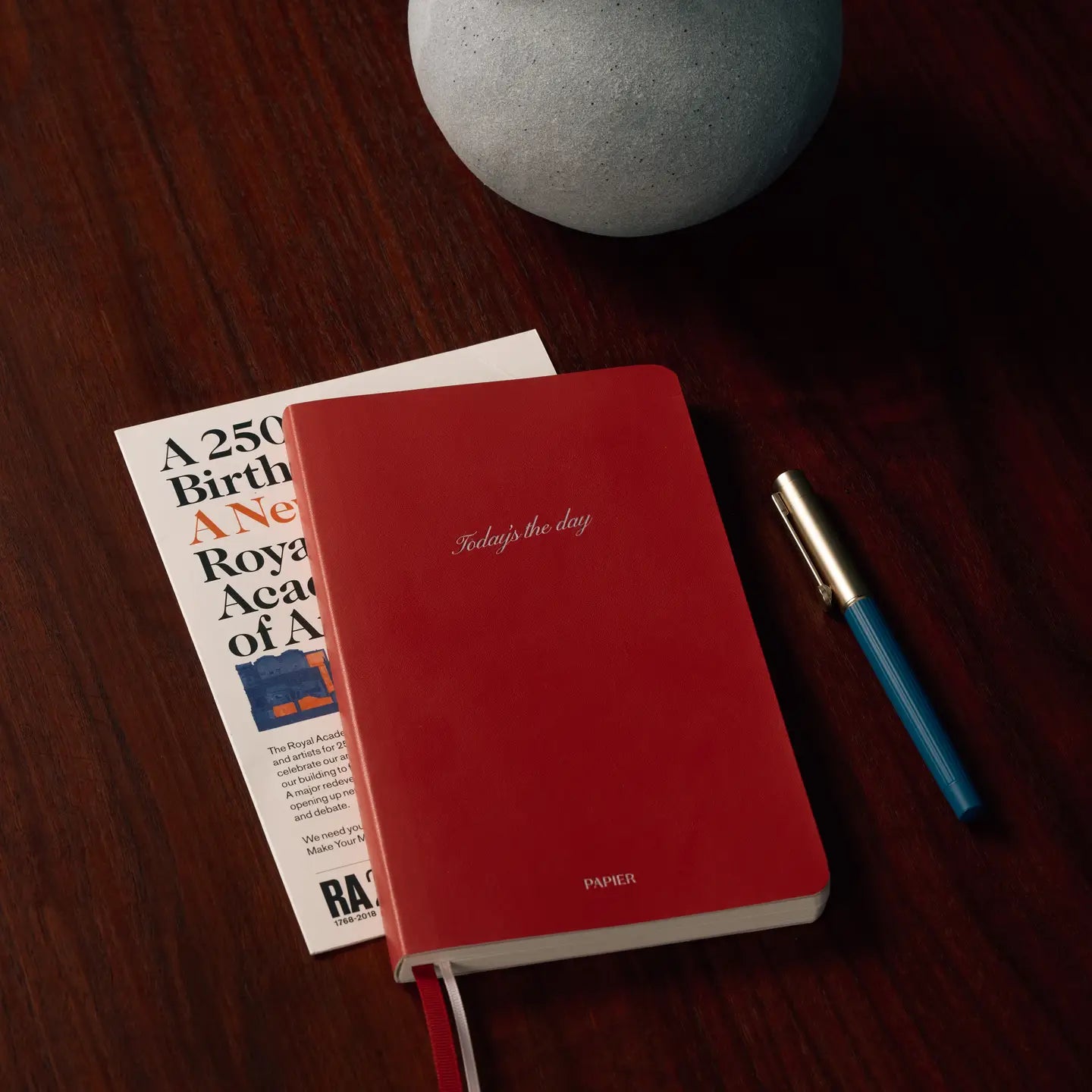 Papier | Today's The Day A5 Softcover Lined Notebook, Faux Leather