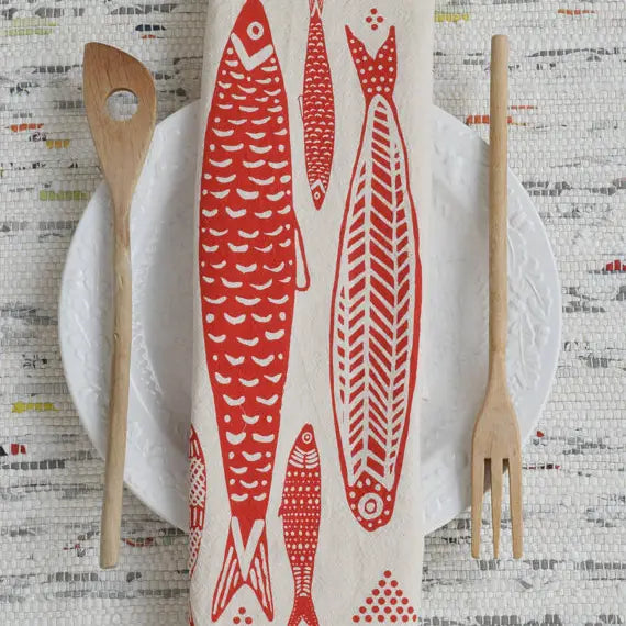 Hearth and Harrow |  Sardine Tea Towel, Organic Cotton (Copy)