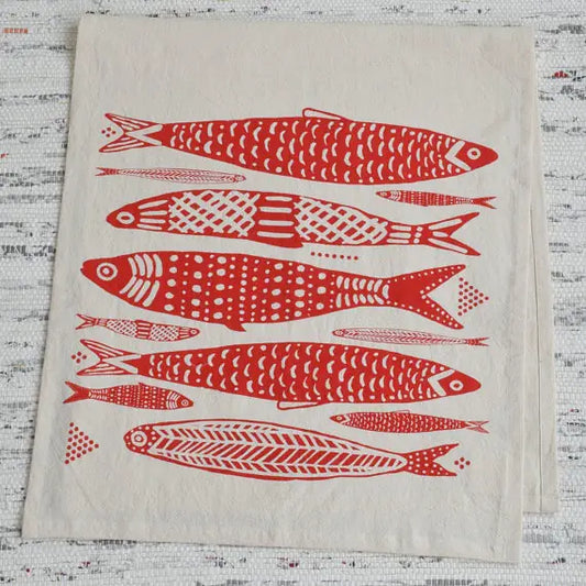 Hearth and Harrow |  Sardine Tea Towel, Organic Cotton (Copy)