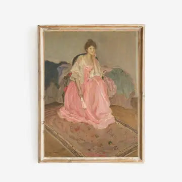 Sea to Skye | Lady in Pink Antique Art Print