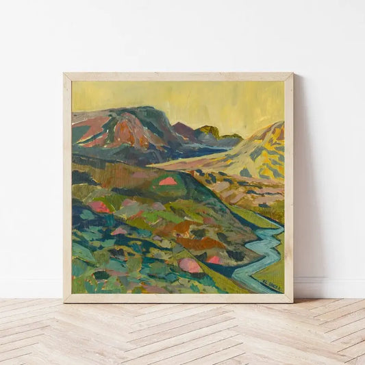 El Baker Art | Midcentury Modern Canyon Western Landscape Art Print, 11 X 14