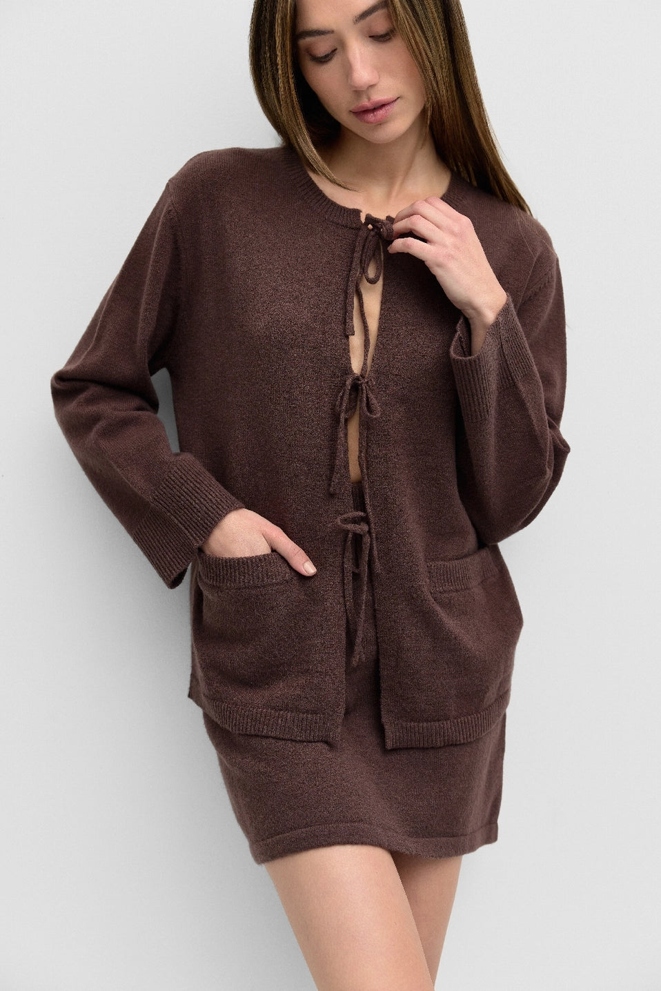 MOD REF | The Tania Cardigan, Chestnut Brown