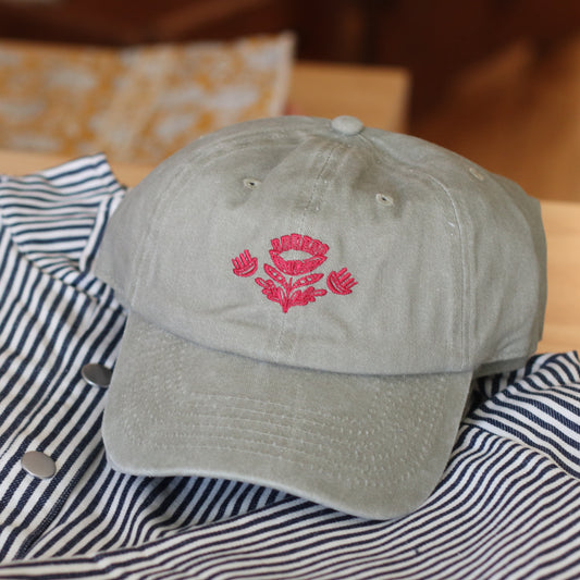 Primitives by Kathy | Red Folk Floral Baseball Cap