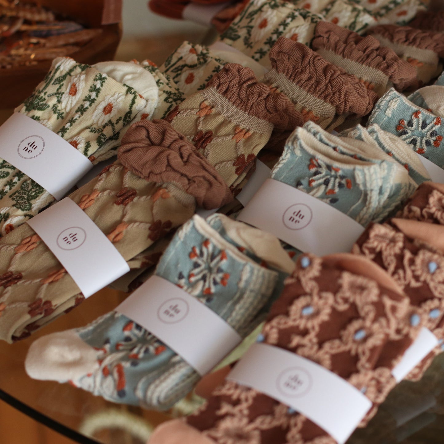 Fall Socks | Brown Trellis