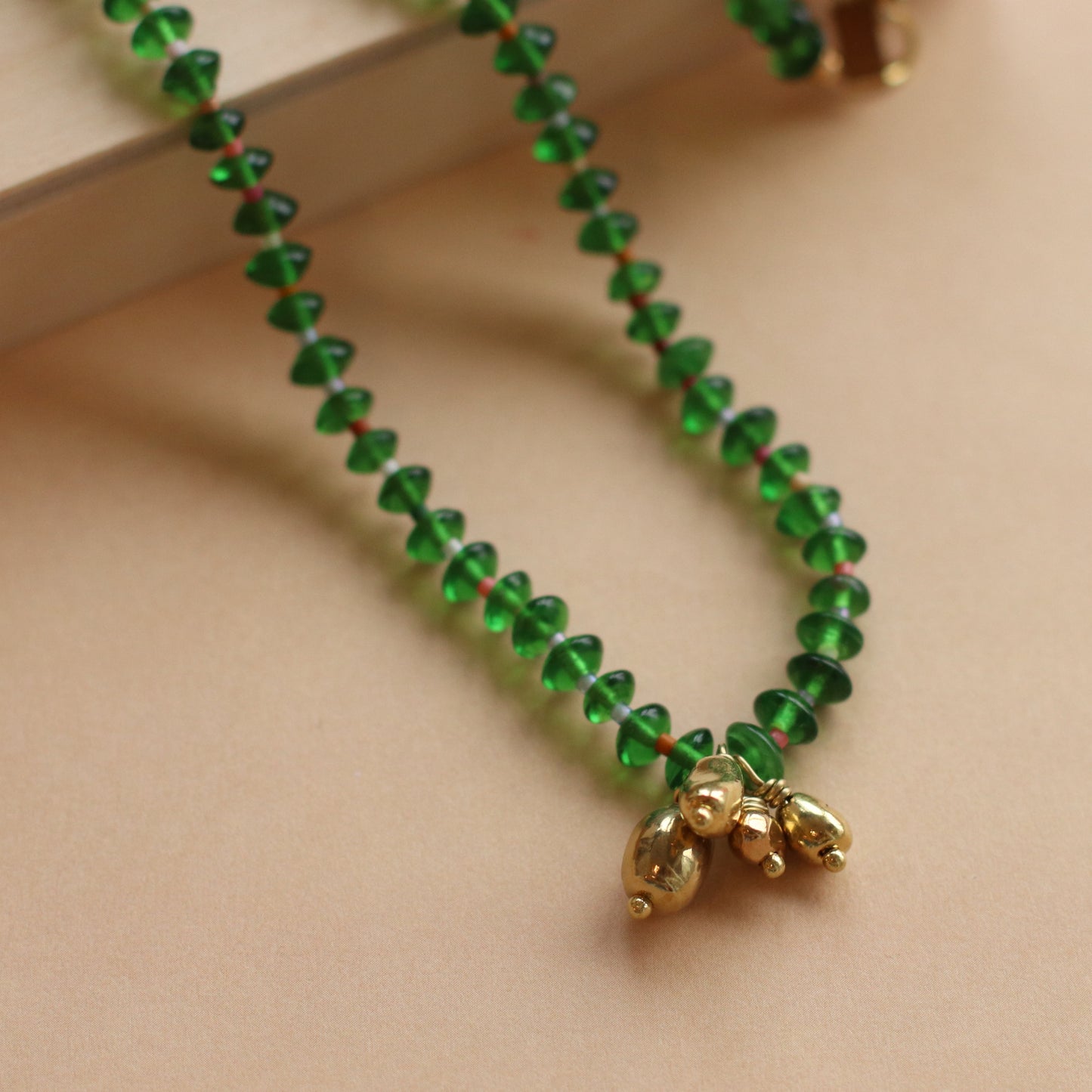 Cire' Alexandria  | Green Glass Trade Bead Necklace