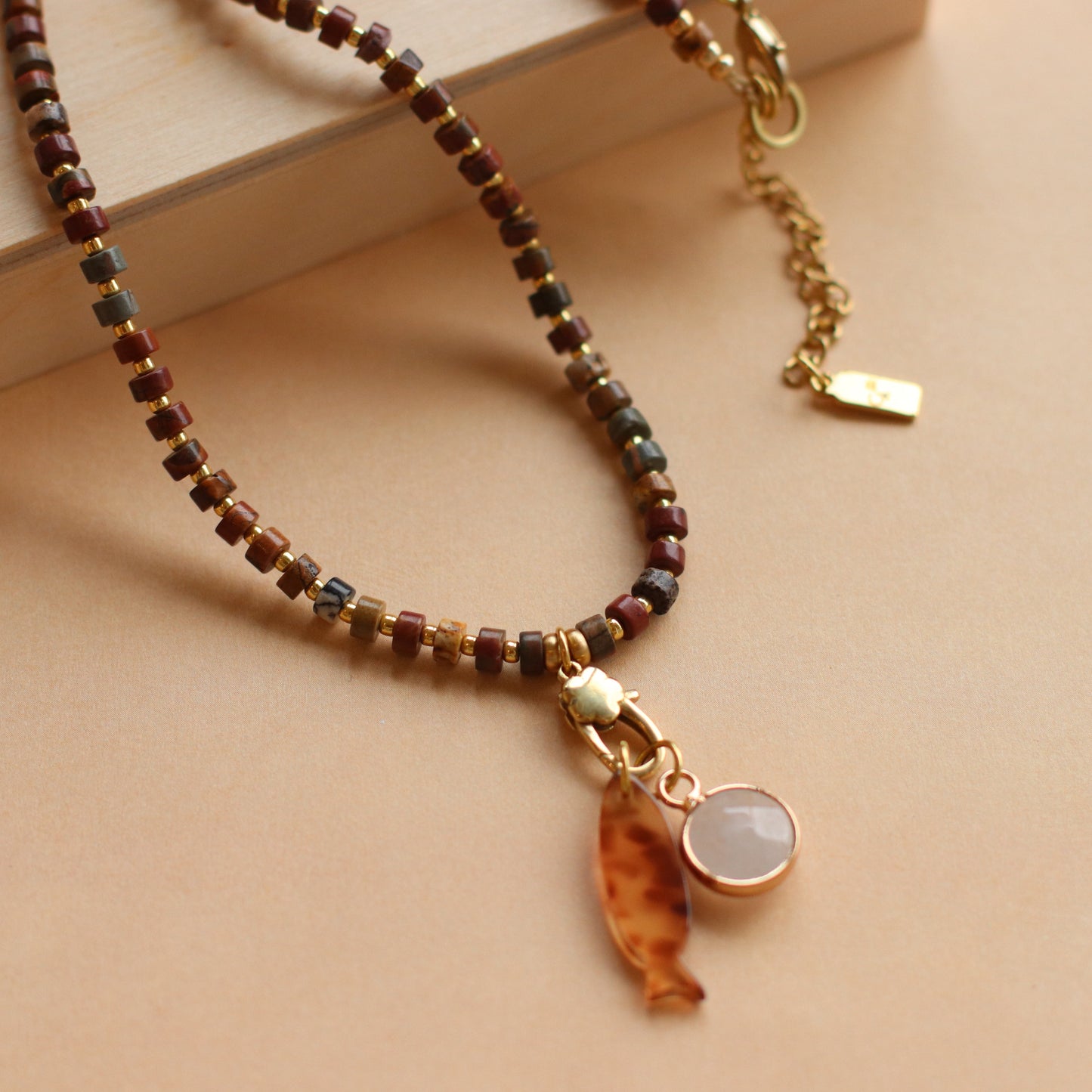 Cire' Alexandria  | Genuine Red Jasper Beaded Necklace