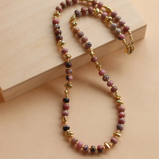 Cire' Alexandria  | Genuine Rhodonite Beaded Necklace