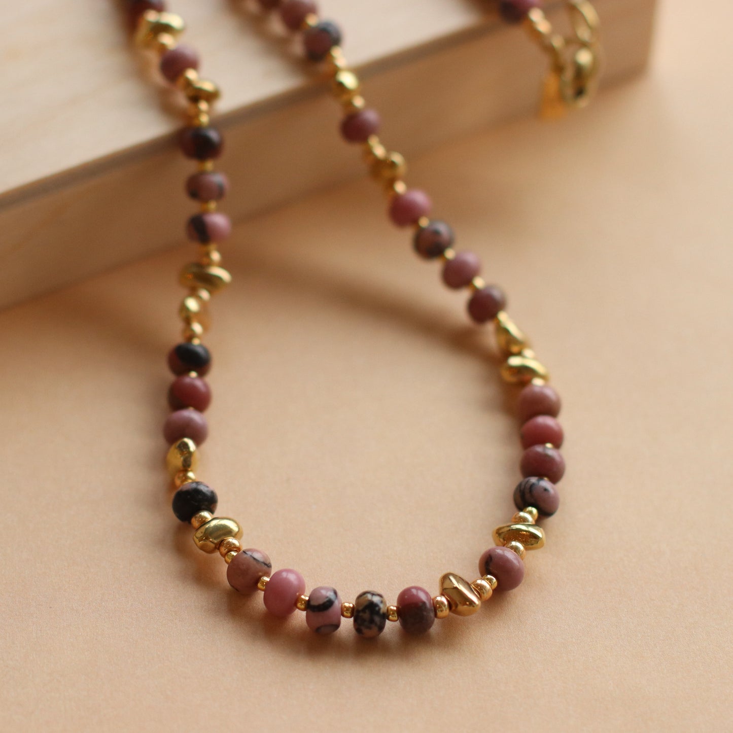 Cire' Alexandria  | Genuine Rhodonite Beaded Necklace