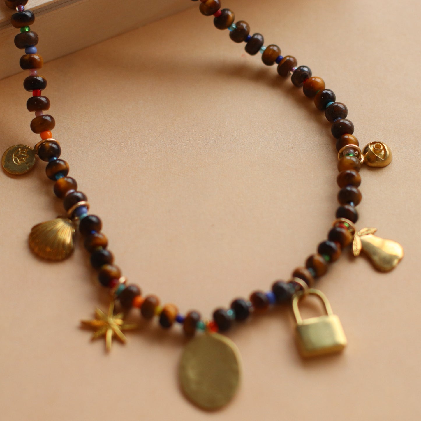 Cire' Alexandria  | Genuine Tigereye Stone Charm Necklace