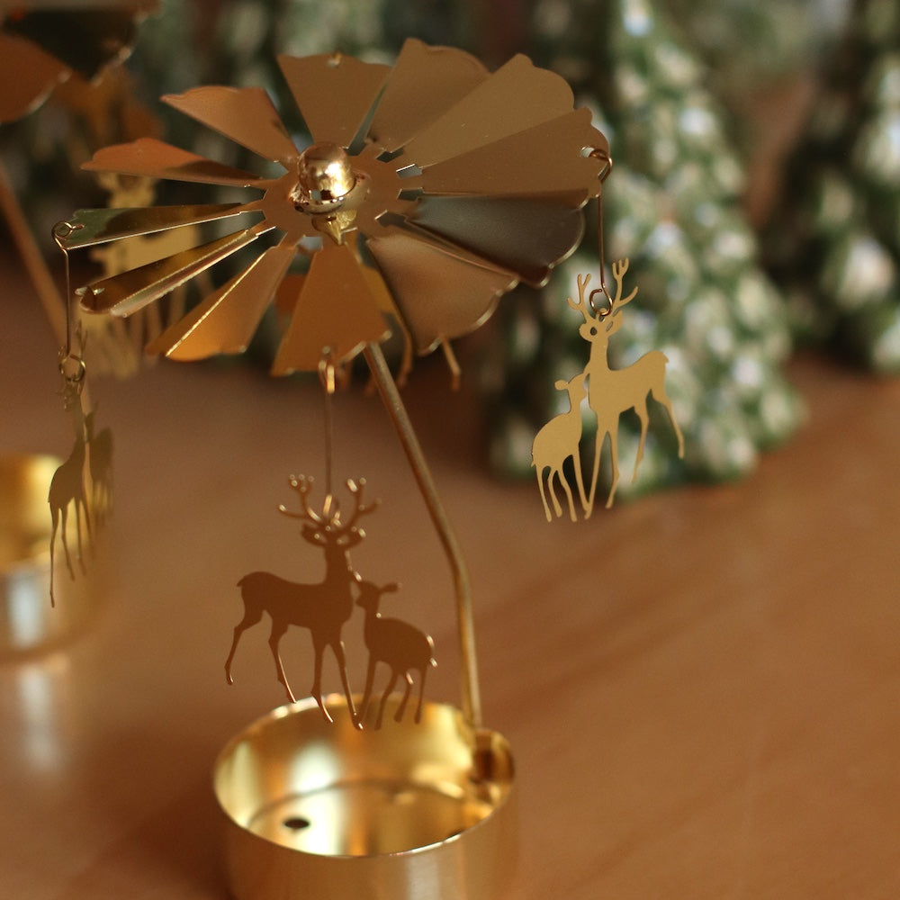 Holiday  | Reindeer Carousel Tea Light Holder