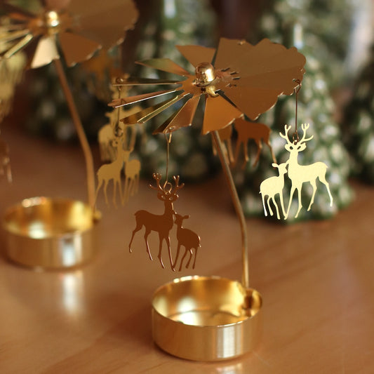 Holiday  | Reindeer Carousel Tea Light Holder