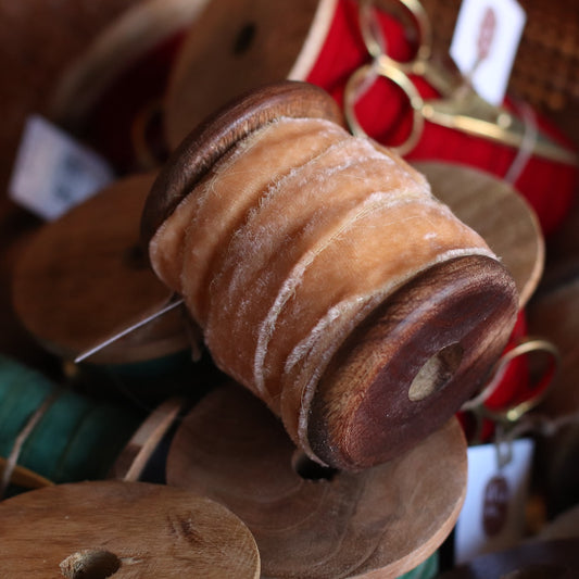 Holiday | Adorn Velvet Ribbon Spool, Beige