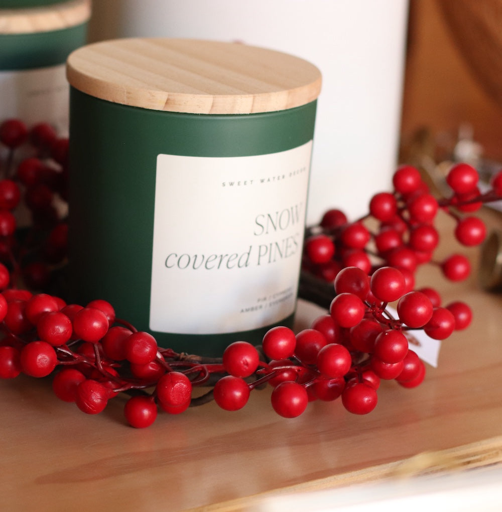 David Christopher's Collection | Matte Goose Berry Candle Ring, Red