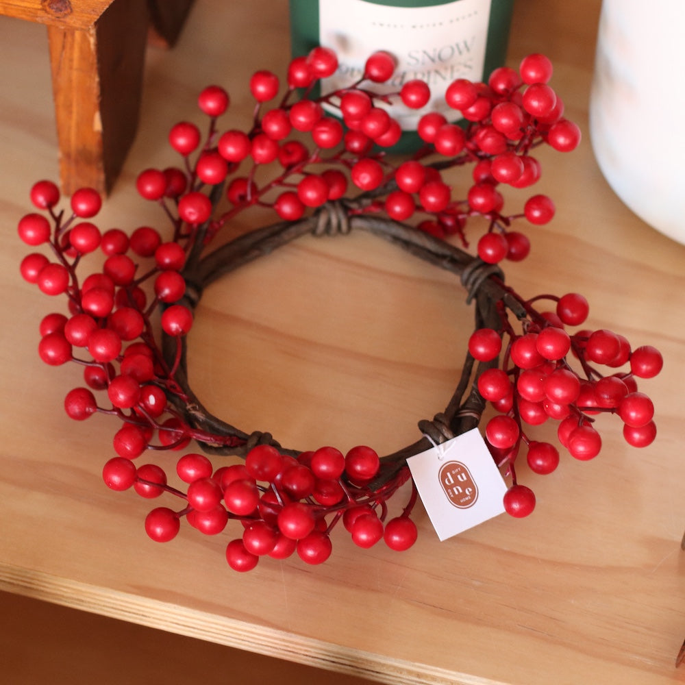 David Christopher's Collection | Matte Goose Berry Candle Ring, Red