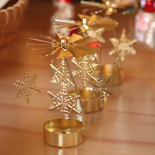 Holiday  | Snowflake Carousel Tea Light Holder