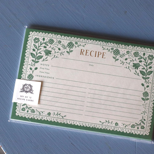 Rifle Paper Company | Artichoke Recipe Cards, Pack of 12